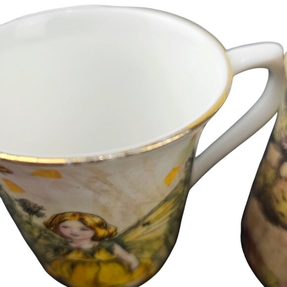2 PAST TIMES QUEENS FLOWER FAIRIES CICELY MARY BARKER 2008 CUPS MUGS - Picture 9 of 12